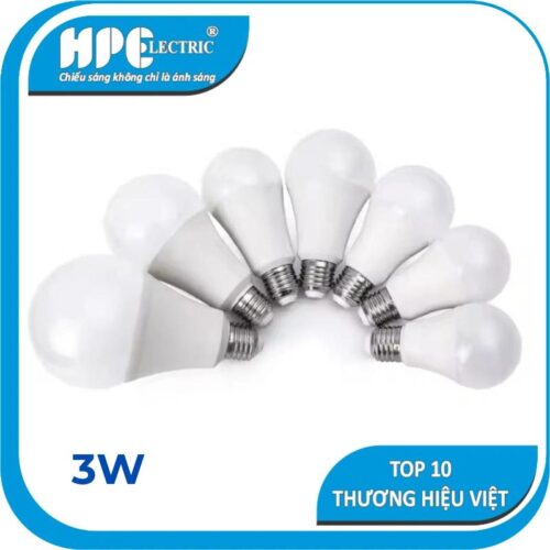 Combo 200 Bóng Đèn Bulb Tròn 3W Chống Nước