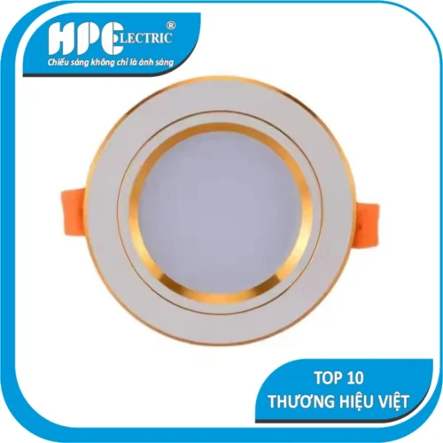 Đèn Downlight Viền Vàng/Bạc Cao Cấp H162 Den Downlight Vien VangBac Cao Cap H162 1