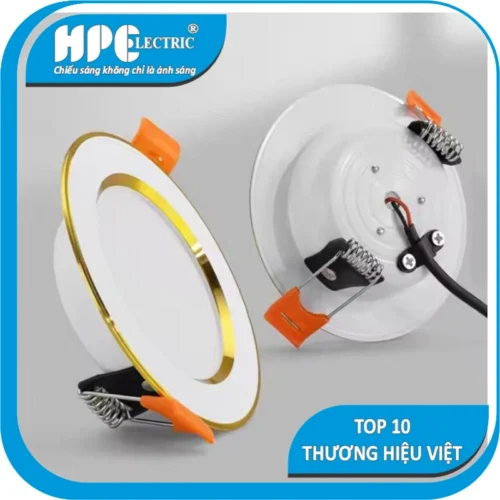 Đèn Downlight Viền Vàng/Bạc Cao Cấp H162