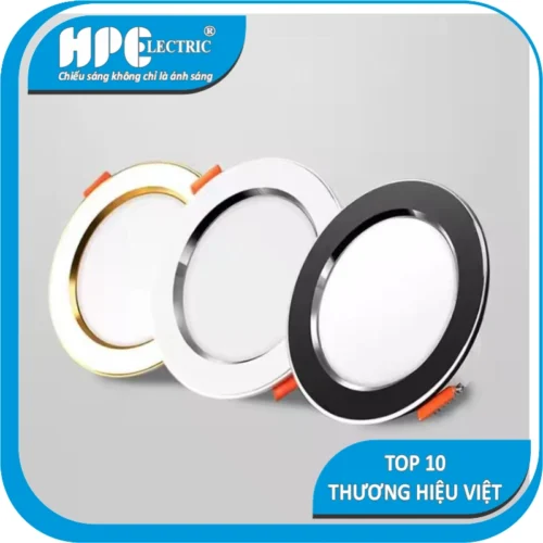 Đèn Downlight Viền Vàng/Bạc Cao Cấp H162 Den Downlight Vien VangBac Cao Cap H162 4