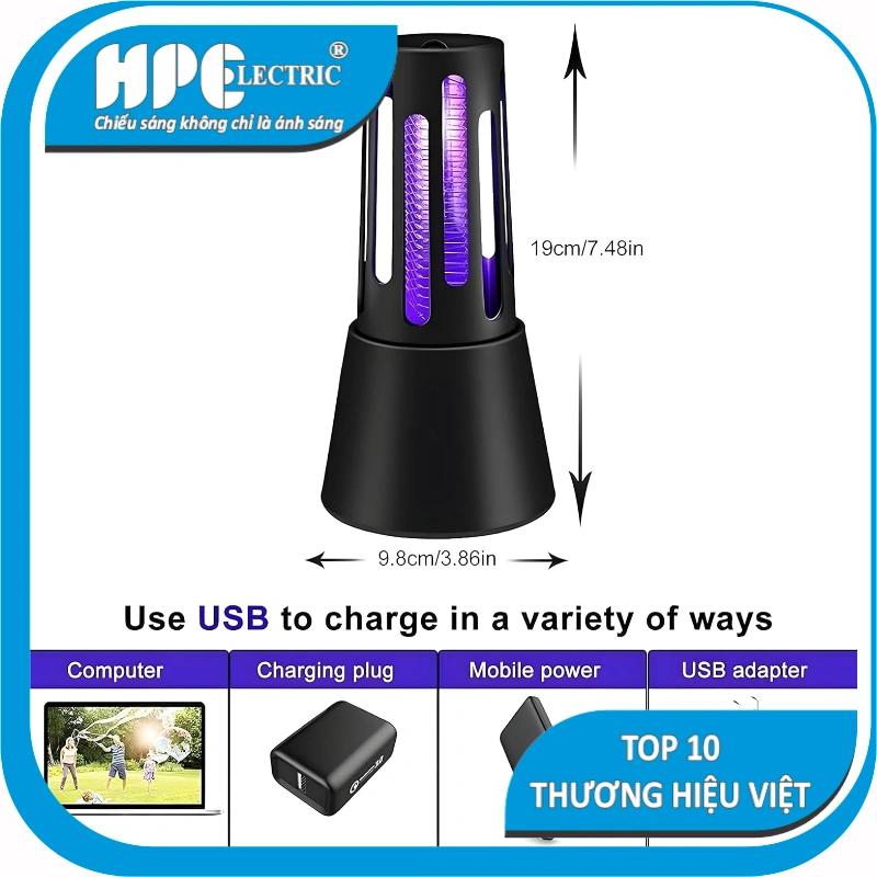 Đèn bắt muỗi H600D Đèn bắt muỗi H600D - Ảnh 4