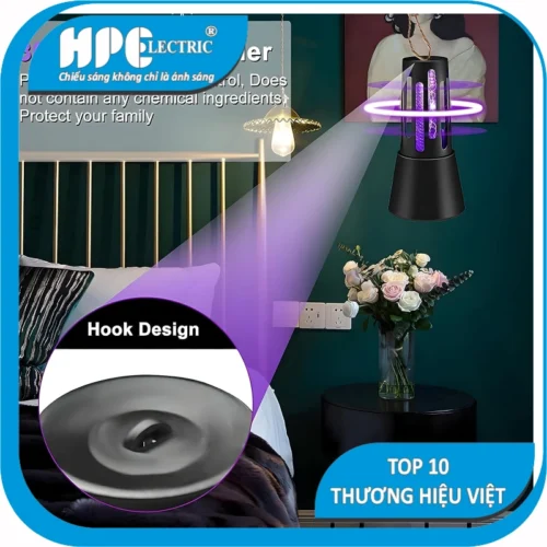 Đèn bắt muỗi H600D den bat muoi h600d 8