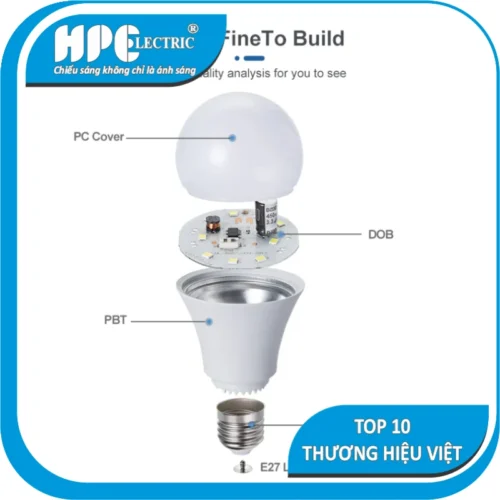Combo 200 Bóng Đèn Bulb Tròn 5W Chống Nước Bulb Tron Chong Nuoc H198
