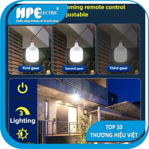 Đèn Búp Năng Lượng 3 Màu 150w HBZ100.DT den bup nang luong 3 mau 150w hbz100dt 2