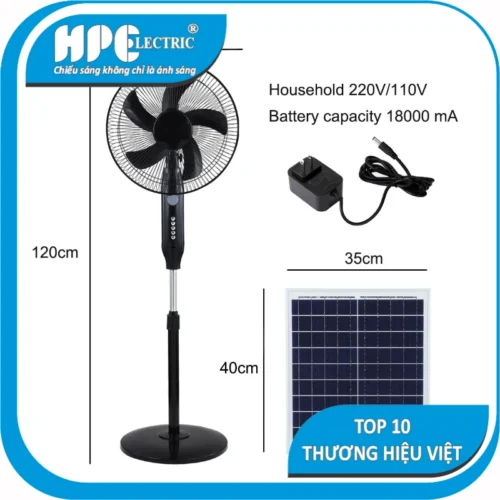 Quạt Cây Năng Lượng Mặt Trời 25W HD318-25 quat cay nang luong mat troi 25w hd31825 1