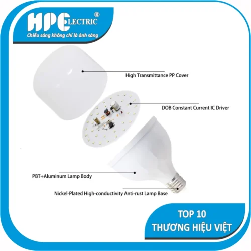 Combo 200 Led bulb kim cương chống nước 30w h195a kim cuong 6