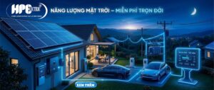 🏠HUTIMEX ☀️ GIỚI THIỆU VỀ ĐIỆN NĂNG LƯỢNG MẶT TRỜI Điện năng lượng mặt trời là nguồn năng lượng sạch được tạo ra từ ánh sáng của Solar Energy, thông qua các tấm pin quang điện (solar panel). Đây là xu hướng tất yếu trong thời đại hiện nay khi con người hướng đến tiết kiệm chi phí và bảo vệ môi trường. ⚡ Nguyên lý hoạt động Hệ thống điện NLMT hoạt động bằng cách: Tấm pin hấp thụ ánh sáng mặt trời Chuyển đổi thành dòng điện một chiều (DC) Bộ inverter chuyển thành điện xoay chiều (AC) để sử dụng cho thiết bị 👉 Toàn bộ quá trình diễn ra tự động, không gây tiếng ồn, không phát thải độc hại. 🌱 Lợi ích vượt trội ✅ Tiết kiệm chi phí điện Giảm 50% – 100% tiền điện hàng tháng Đầu tư 1 lần, sử dụng lâu dài 20–30 năm ✅ Nguồn năng lượng sạch Không gây ô nhiễm môi trường Giảm khí CO₂, bảo vệ hệ sinh thái ✅ Chủ động nguồn điện Không lo mất điện Có thể kết hợp hệ lưu trữ (pin) để dùng ban đêm ✅ Tăng giá trị tài sản Nhà xưởng, biệt thự lắp điện mặt trời có giá trị cao hơn Thể hiện xu hướng hiện đại, thông minh 🏭 Ứng dụng thực tế Điện NLMT được sử dụng rộng rãi trong: Hộ gia đình Nhà xưởng, doanh nghiệp Trang trại, hệ thống bơm nước Đèn đường, camera, thiết bị ngoài trời 🚀 Xu hướng tương lai Trong bối cảnh giá điện ngày càng tăng, điện năng lượng mặt trời đang trở thành giải pháp tối ưu giúp: Tiết kiệm chi phí dài hạn Đảm bảo an ninh năng lượng Góp phần phát triển bền vững 💡 Kết luận Điện năng lượng mặt trời không chỉ là một giải pháp tiết kiệm mà còn là bước tiến quan trọng trong việc xây dựng một cuộc sống xanh, hiện đại và bền vững.